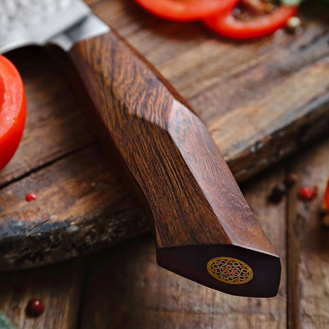 Houten handvat van het B32D Feng nakiri mes