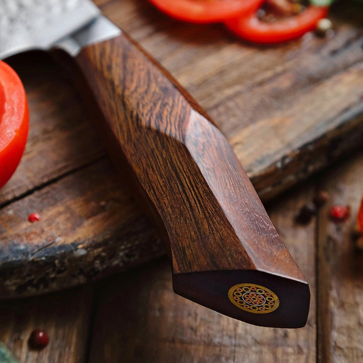 Houten handvat van het B32D Feng nakiri mes