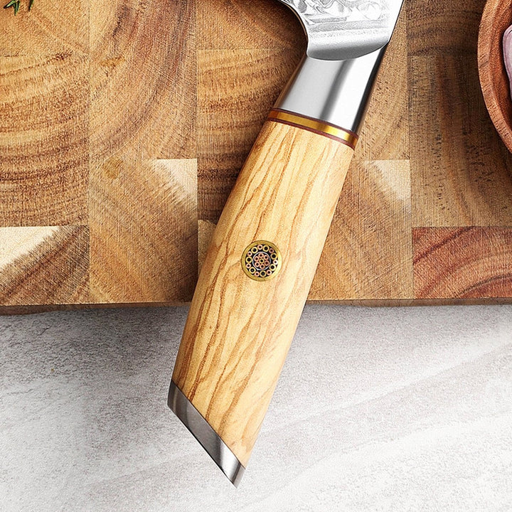 Houten handvat van het XinZuo B37 Lan hakmes