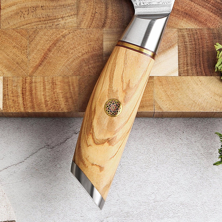 Houten handvat van het B37 Lan santokumes